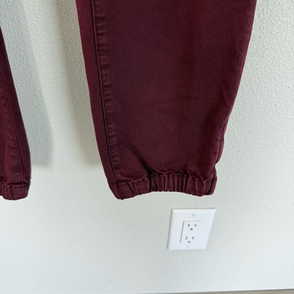 PAIGE Mayslie Jogger Pants Burgundy Spice Denim Casual Women’s Size 28 - Picture 7 of 13